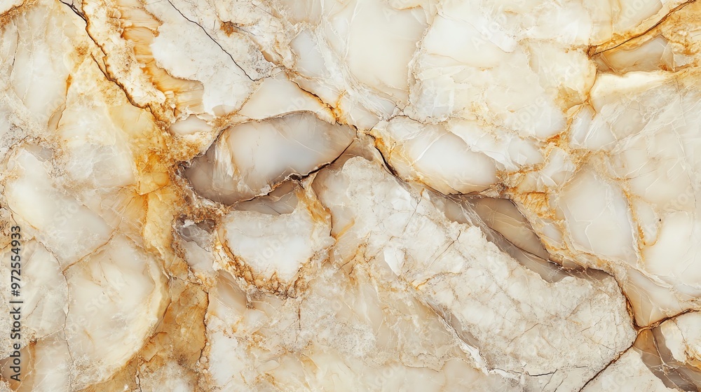 Close-up texture of white and yellow marble with intricate veining. Close-up texture of white and yellow marble with intricate veining.