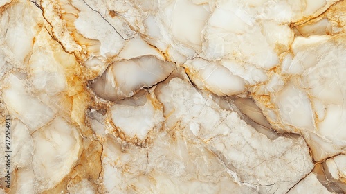 Close-up texture of white and yellow marble with intricate veining.