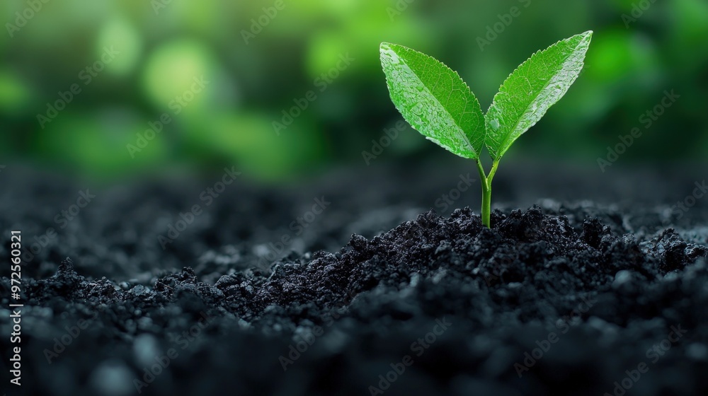 Tiny Sprout Reaching for Sunlight - Hope and New Beginnings. Tiny Sprout Reaching for Sunlight - Hope and New Beginnings.