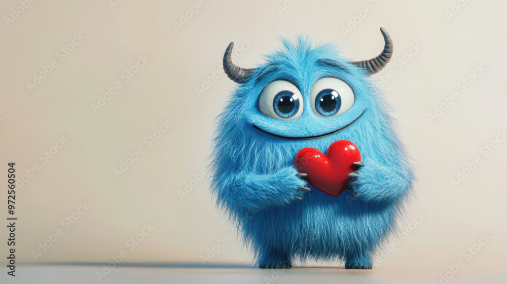 Fototapeta premium Cute Monster Love.