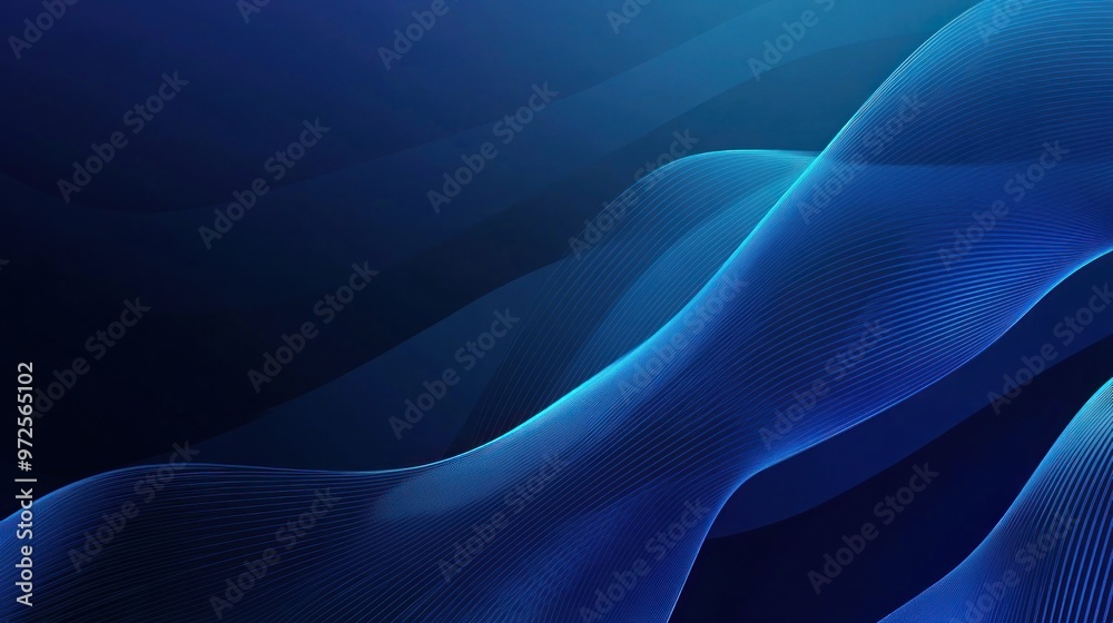 Abstract Blue Waves Digital Art Abstract Blue Waves Digital Art