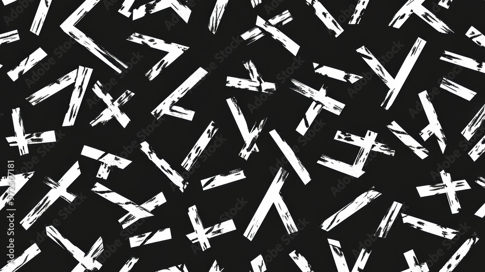 Abstract Black and White Patte Abstract Black and White Patte