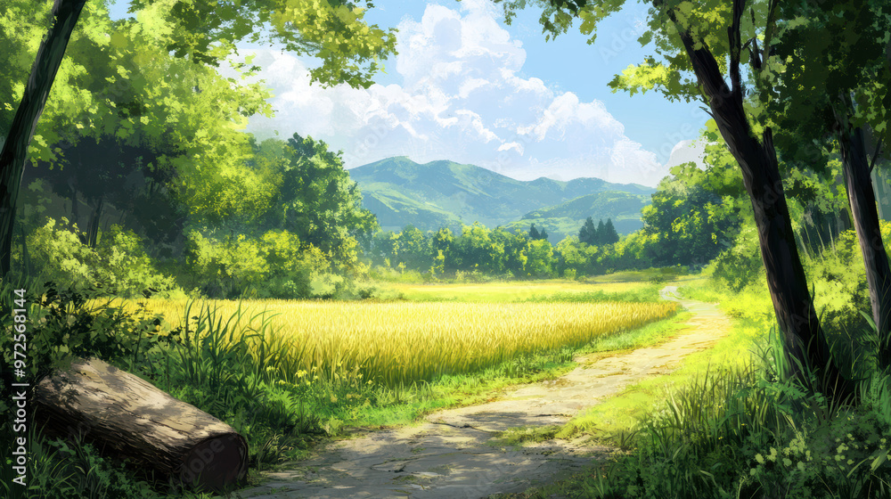 Obraz premium Rural Path Landscape.