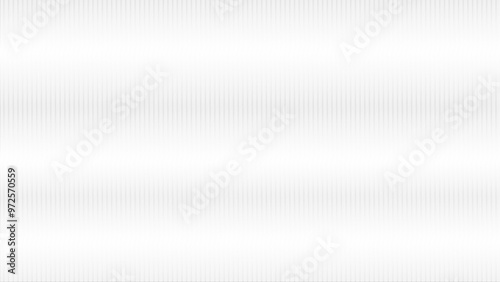 White ribbed glass texture background. Soft grey frosted acrylic reeded wavy surface. Fluted door window close-up. The glassy background design creates a delicate, airy feel—a vector illustration.