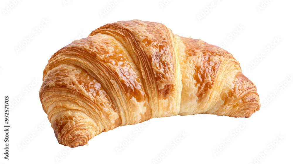 Golden brown croissant pastry close up showing the crisp, flaky layers and shiny texture of the baked surface. Isolated on transparent background, png. Golden brown croissant pastry close up showing the crisp, flaky layers and shiny texture of the baked surface. Isolated on transparent background, png.