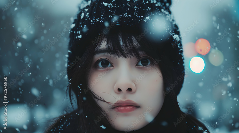 Young Chinese Model Winter Wonderland Young Chinese Model Winter Wonderland