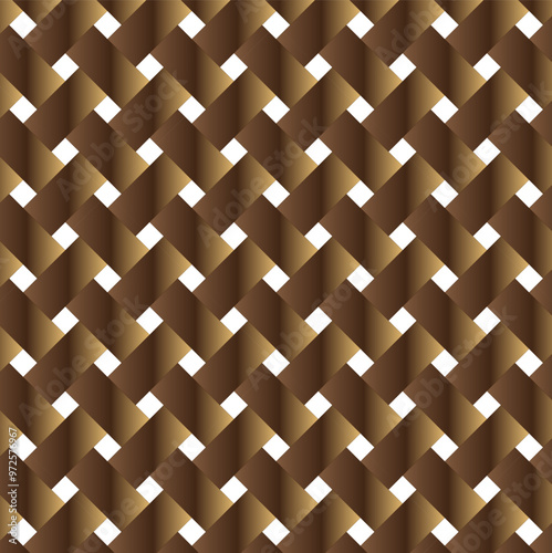 An Abstract Seamless Lattice brownish shade's Pattern vector on a white background. Geometric ethnic oriental traditional art . Design for , wallpaper, flooring, clothing,  fabric and textile print.