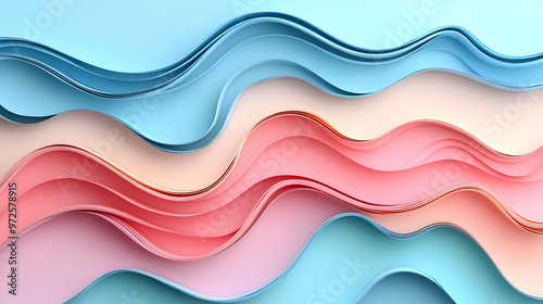 Abstract Wave Background Animation in Pink and Blue Hues