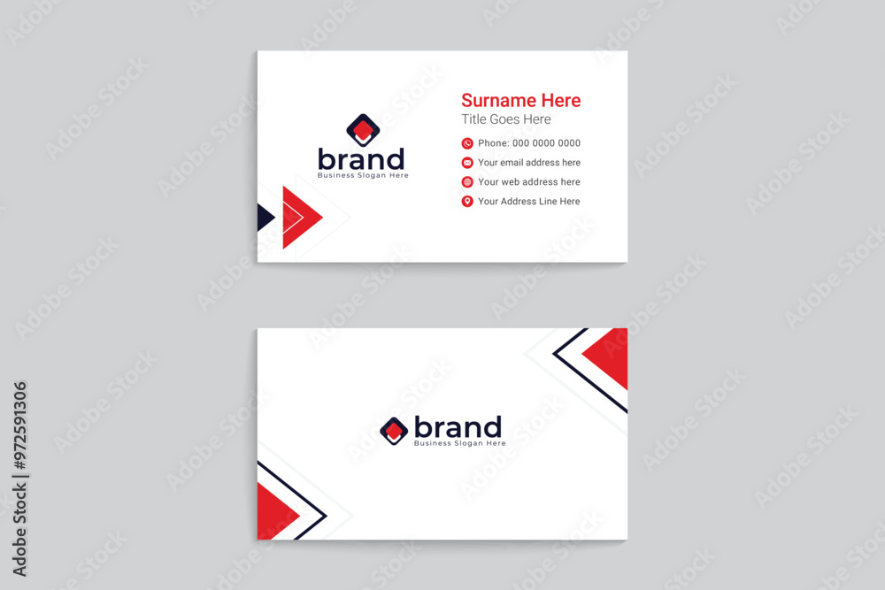 Red color business card design Red color business card design