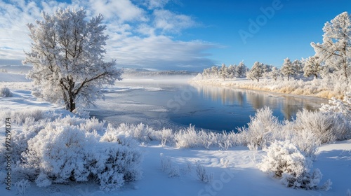 Winter Wonderland: A Serene River Scene