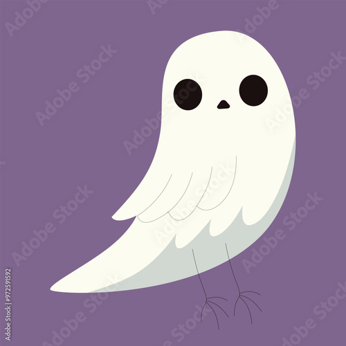 Owl in flat style. Owl clipart