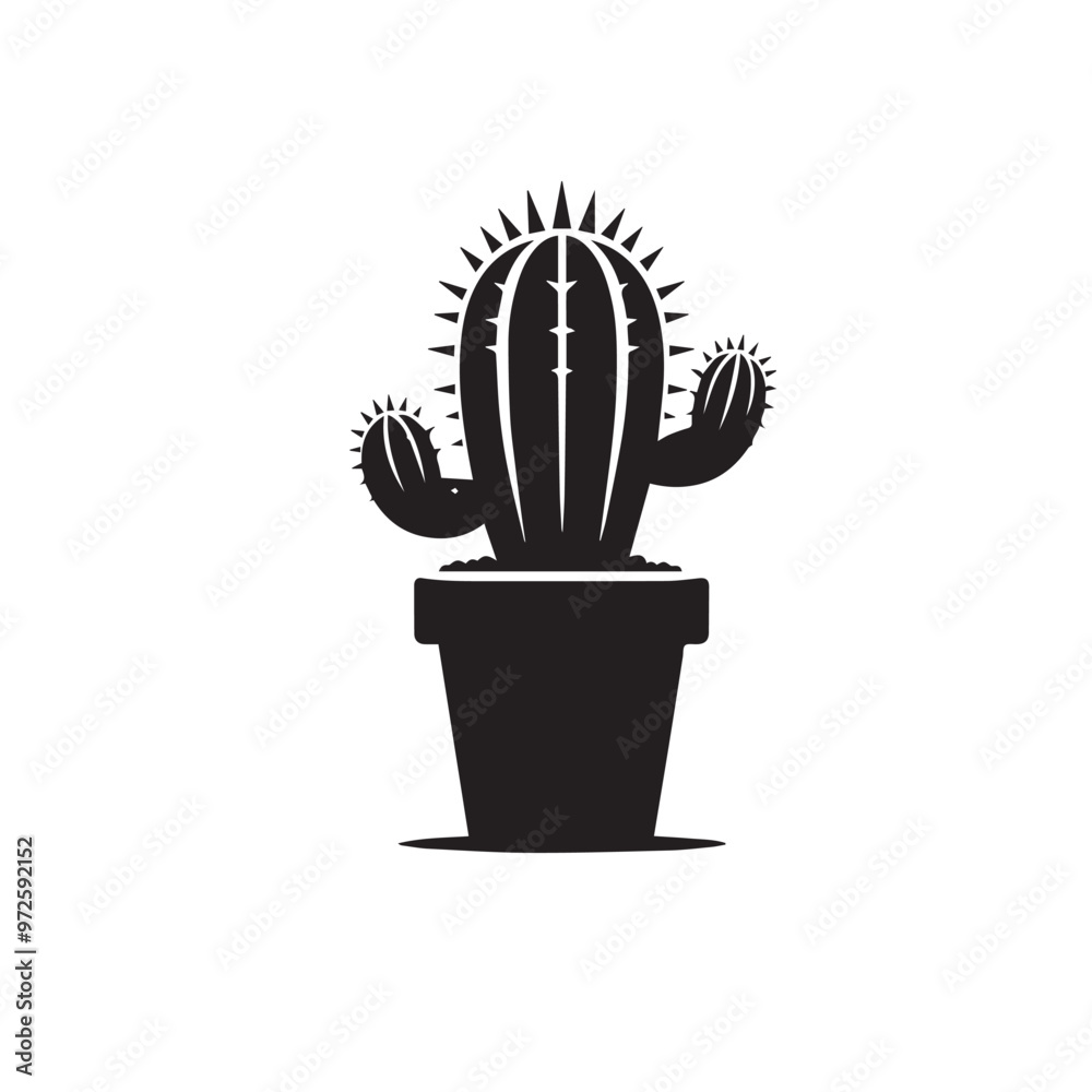 Cactus vector illustration. Desert cactus logo, icon design isolated on white background. Cactus vector illustration. Desert cactus logo, icon design isolated on white background.