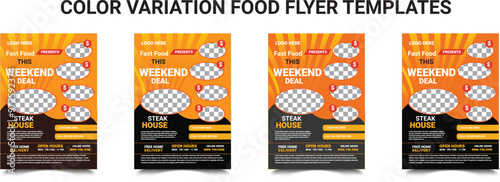 COLOR VARIATION FOOD FLYER TEMPLATES
