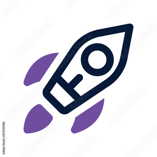 rocket icon. vector dual tone icon for your website, mobile, presentation, and logo design.