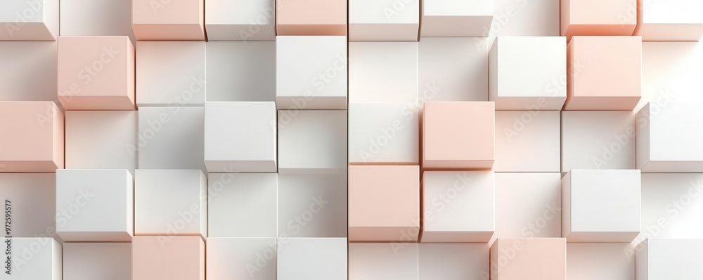Minimalist 3D geometric blocks in a grid formation, soft lighting, warm tones, and clean edges, serene abstract design geometric blocks, minimalist Minimalist 3D geometric blocks in a grid formation, soft lighting, warm tones, and clean edges, serene abstract design geometric blocks, minimalist