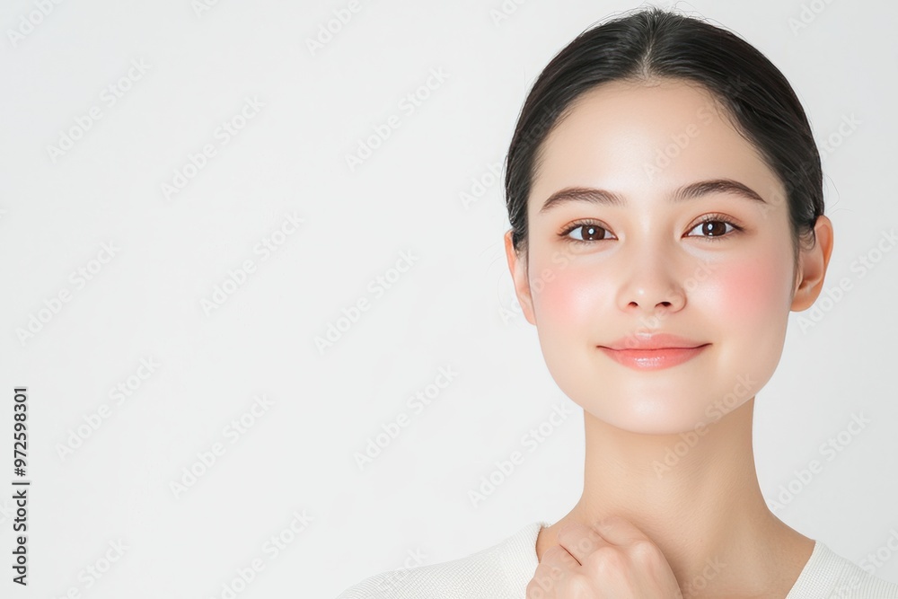 young Indian cosmetic model, A beautiful model with very light makeup, perfect skin and a smooth face young Indian cosmetic model, A beautiful model with very light makeup, perfect skin and a smooth face