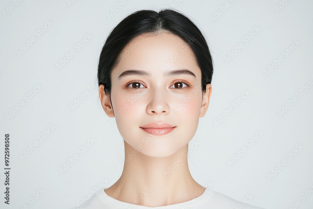 young Indian cosmetic model, A beautiful model with very light makeup, perfect skin and a smooth face young Indian cosmetic model, A beautiful model with very light makeup, perfect skin and a smooth face