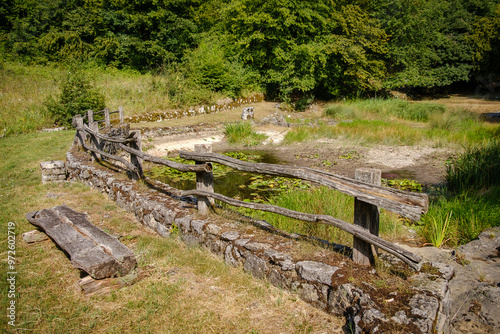 Kal Sinji vrh water pond in Bela krajina, Slovenia photo