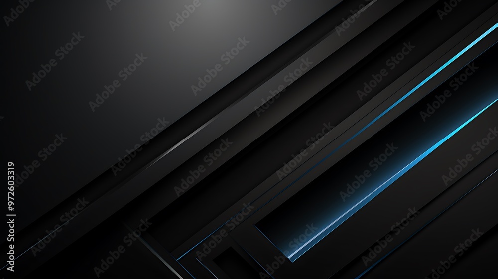 Abstract dark geometric design with blue accents. Abstract dark geometric design with blue accents.
