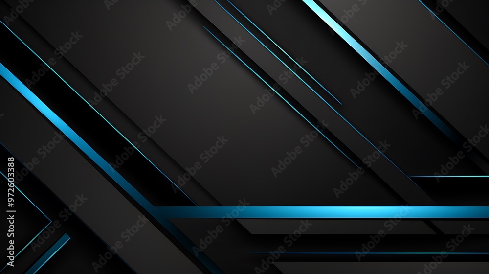 Abstract design with black and blue geometric lines. Abstract design with black and blue geometric lines.