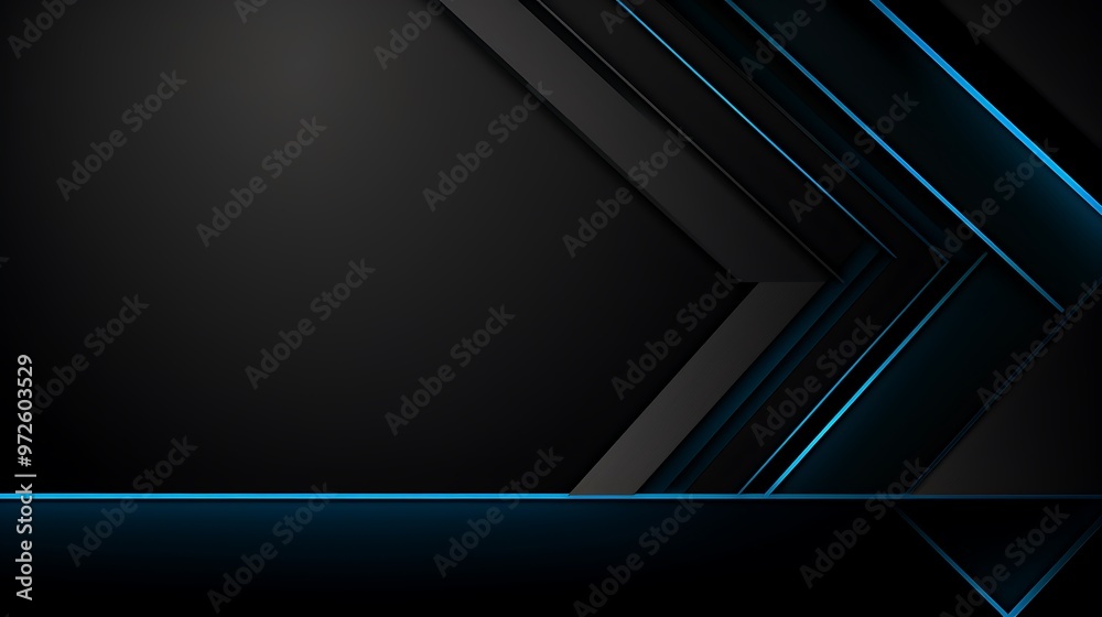 Abstract geometric design with black and blue accents. Abstract geometric design with black and blue accents.