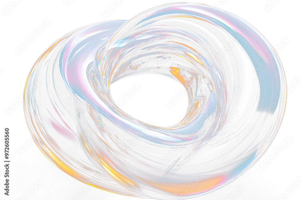 Isolated Glass Torus Shapes on White PNG Background Isolated Glass Torus Shapes on White PNG Background