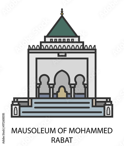 Mausoleum of Mohammed V,  Rabat, Morocco.eps