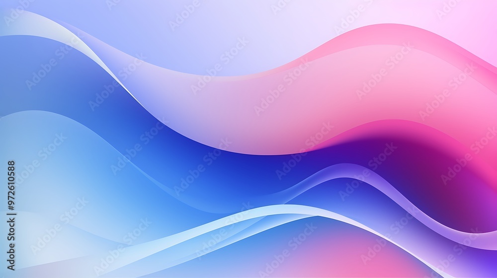 Abstract gradient waves in blue and pink tones. Abstract gradient waves in blue and pink tones.