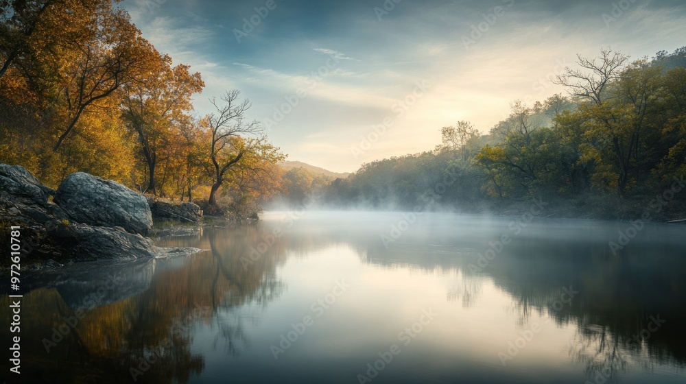 Misty Morning by the River Misty Morning by the River