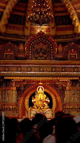 Shreemant Dagdusheth Halwai Ganapati during Ganesh Festival in Pune, Maharashtra