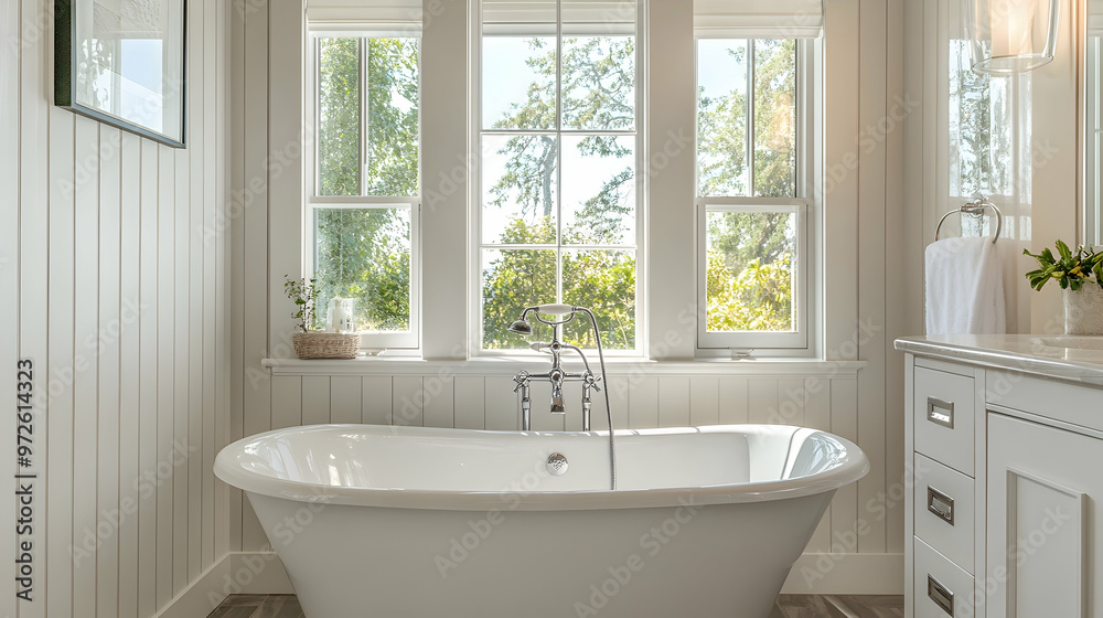 A washroom featuring a shower. A washroom featuring a shower.
