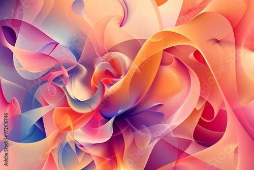 Abstract vector art with a gradient touch, showcasing a modern and sophisticated composition in realistic photo