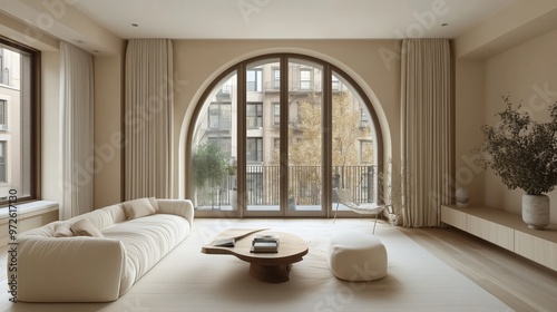 Wallpaper Mural A modern apartment living room Torontodigital.ca