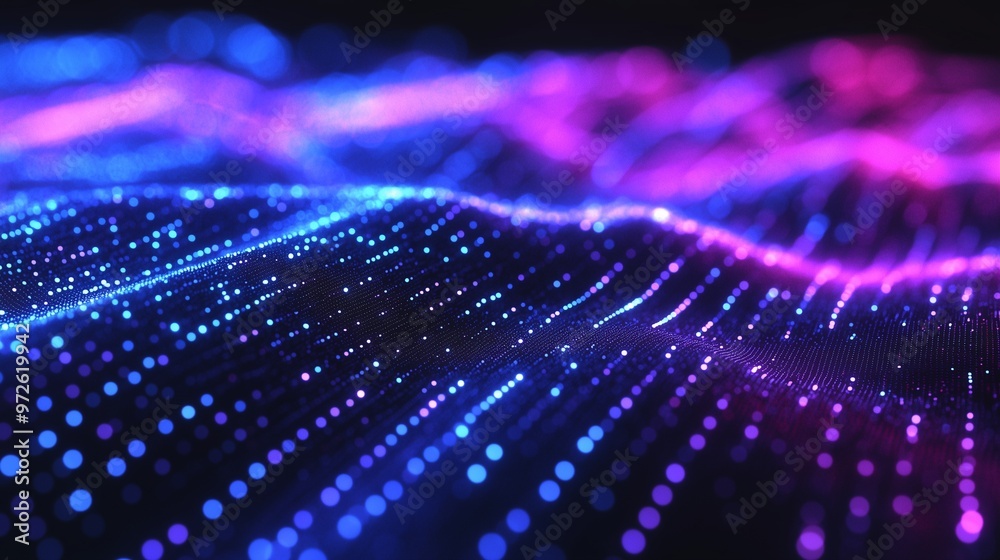 Blue wave technology connection dot and line wire farm data digital connection Blue wave technology connection dot and line wire farm data digital connection