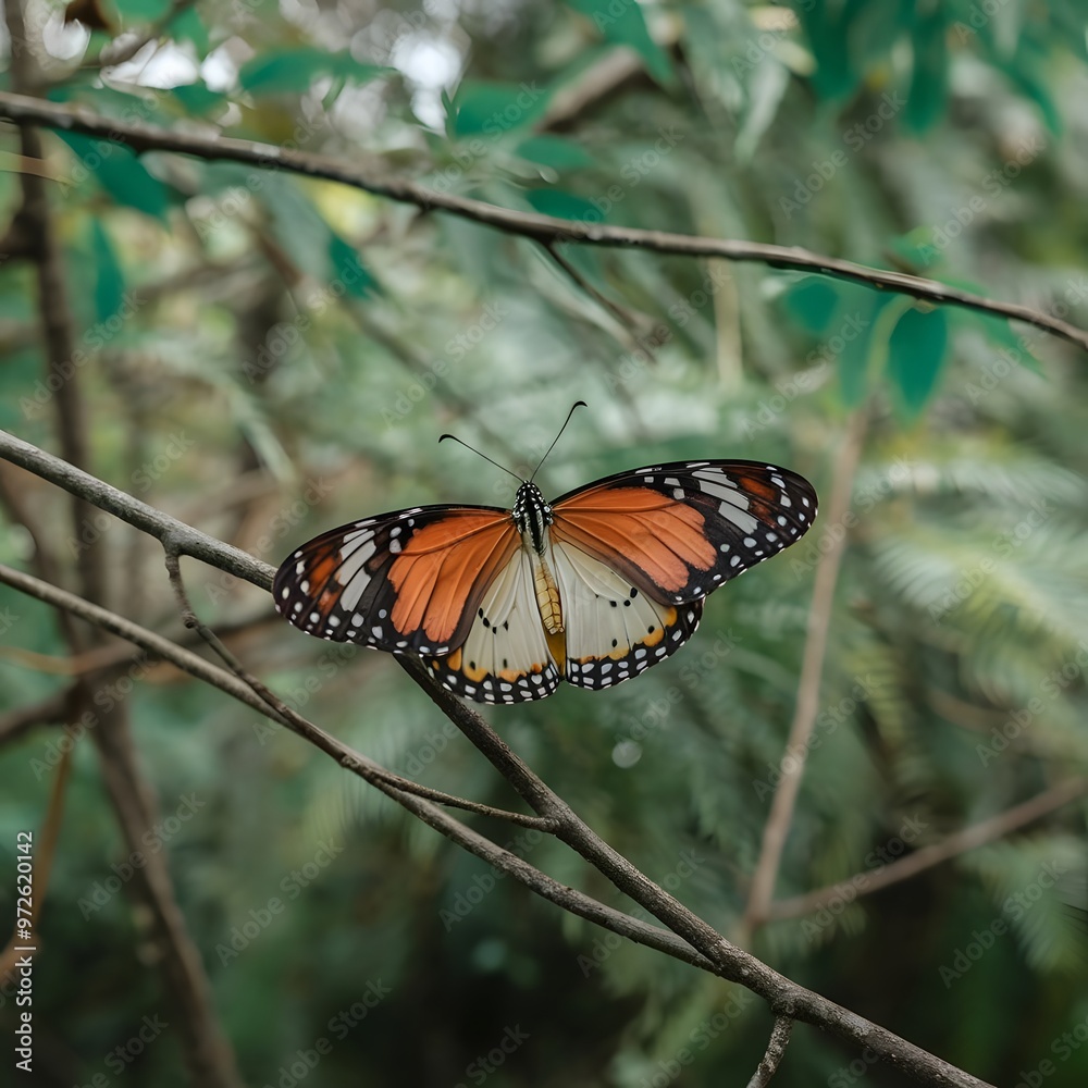 Obraz premium monarch butterfly on a leaf