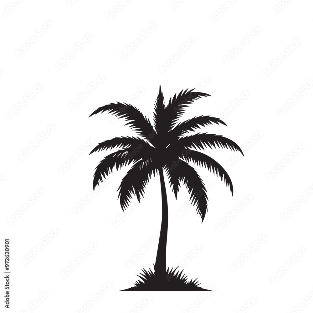 Palm tree vector design isolated on white background. Palm tree logo, icon, sign. Tropical palm tree illustration. Palm tree vector design isolated on white background. Palm tree logo, icon, sign. Tropical palm tree illustration.