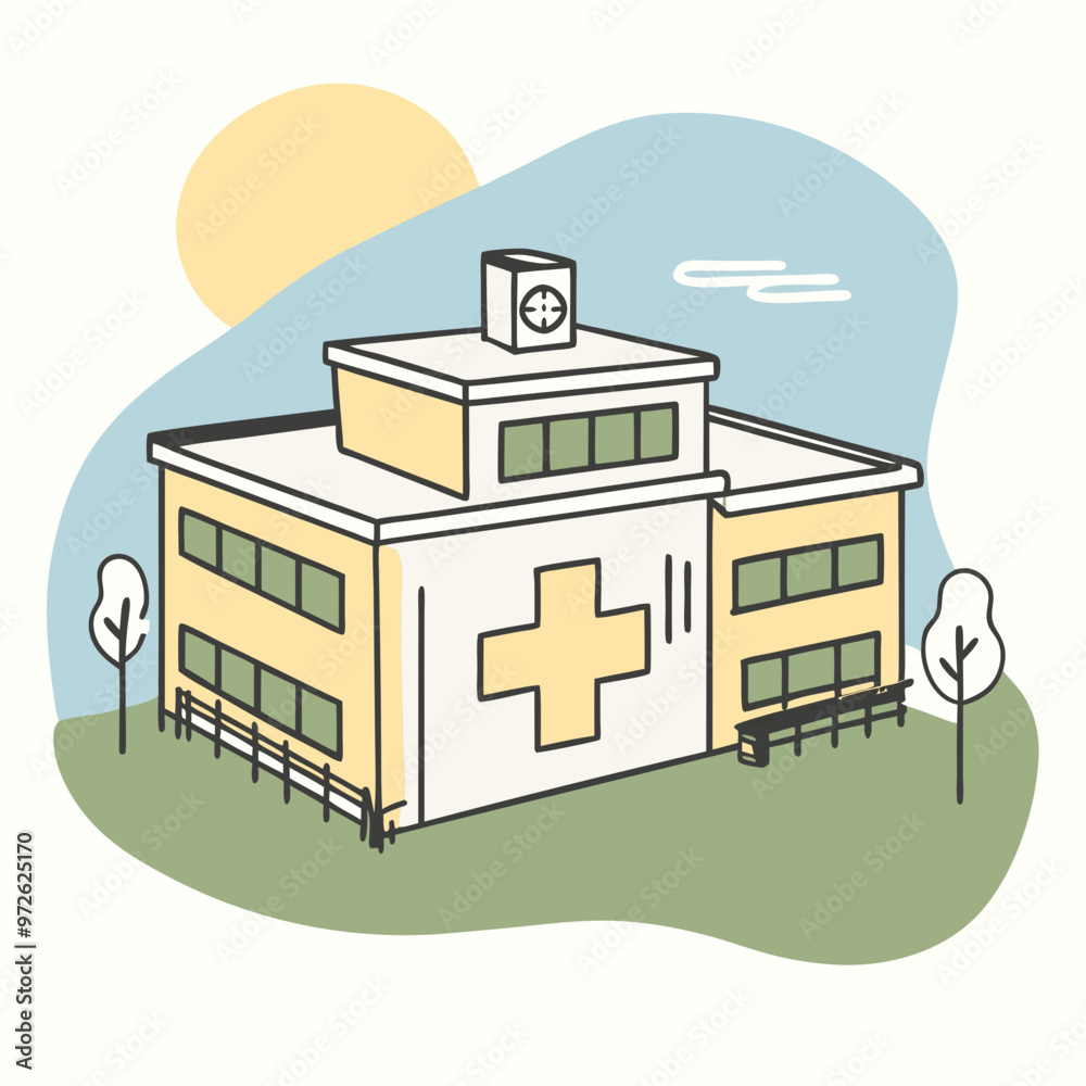 vector illustration of hospital vector illustration of hospital