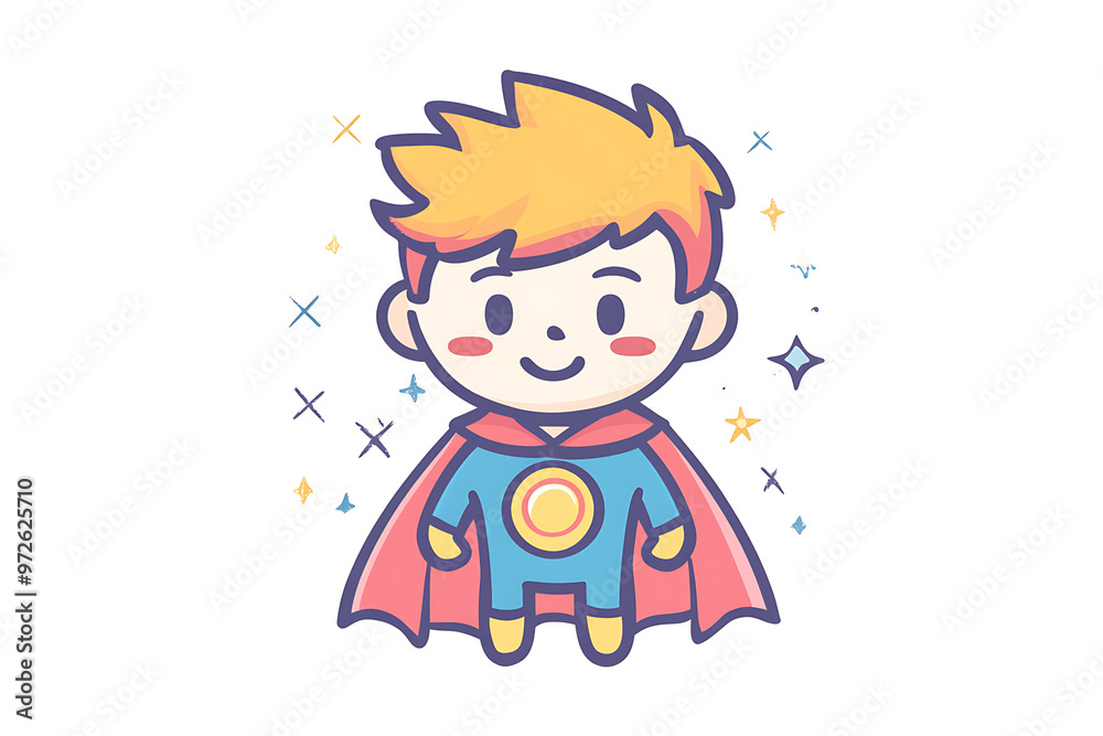 Vector illustration of a superhero kid wearing a cape, in flat line style on a white background, perfect for playful and empowering designs.
Vector illustration of a superhero kid wearing a cape, in flat line style on a white background, perfect for playful and empowering designs.