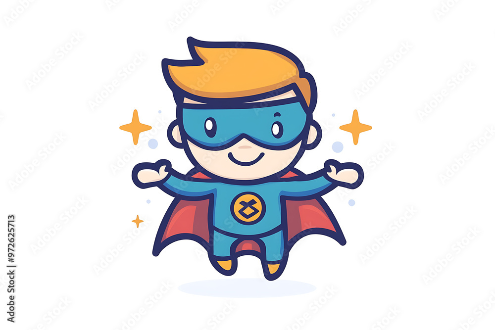 Vector illustration of a superhero kid wearing a cape, in flat line style on a white background, perfect for playful and empowering designs.
Vector illustration of a superhero kid wearing a cape, in flat line style on a white background, perfect for playful and empowering designs.