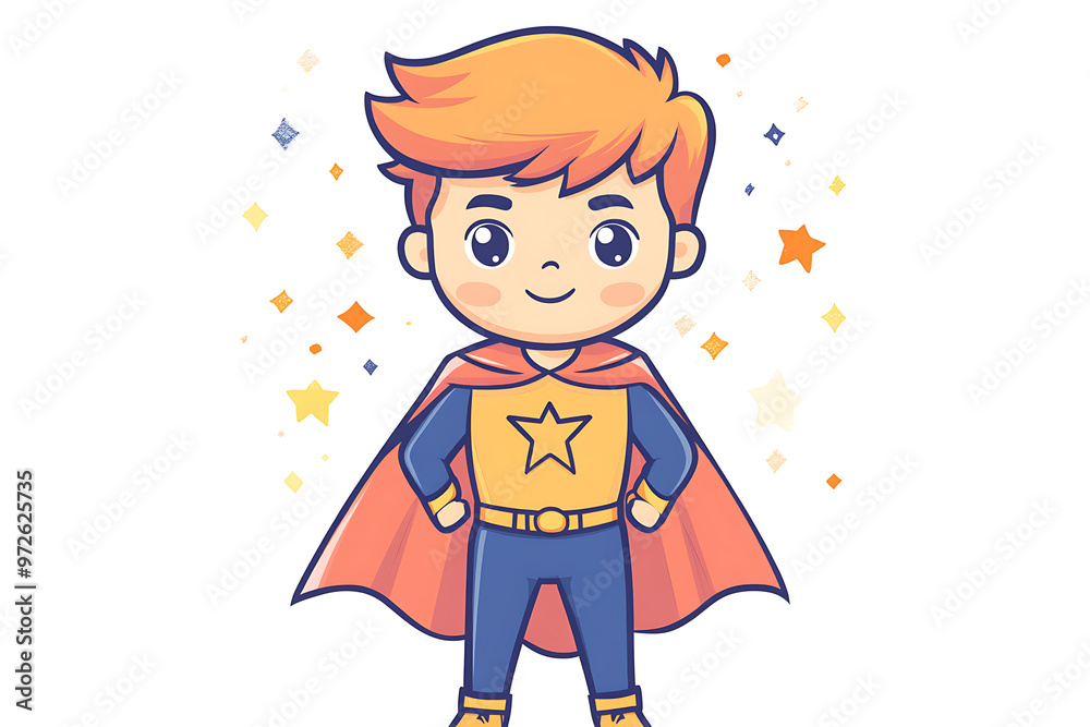 Vector illustration of a superhero kid wearing a cape, in flat line style on a white background, perfect for playful and empowering designs.
Vector illustration of a superhero kid wearing a cape, in flat line style on a white background, perfect for playful and empowering designs.