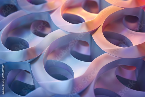 Interlocking vector elements forming an aesthetically pleasing and seamless pattern, displayed in breathtaking