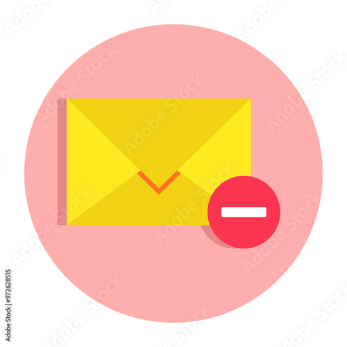 Creative design icon of remove mail