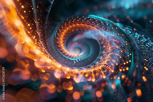 Intricate vector swirls creating a mesmerizing and harmonious visual symphony, presented in breathtaking