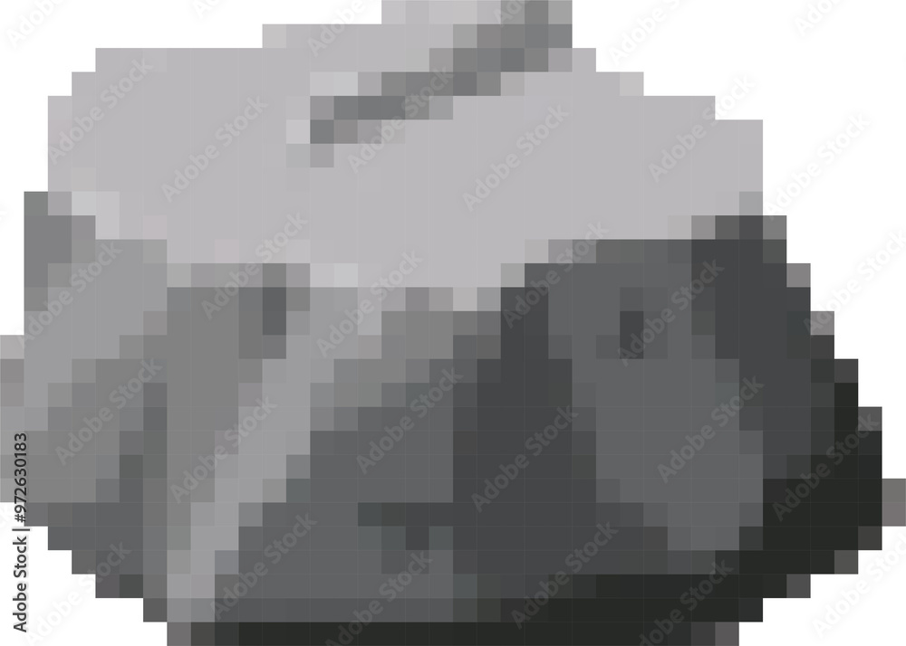 Pixel art set of rock illustration Pixel art set of rock illustration