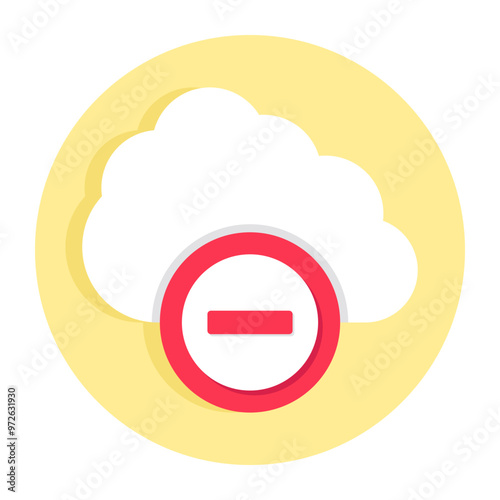 An icon design of cloud remove