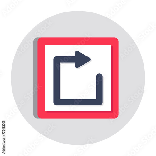 A trendy design icon of directional arrows