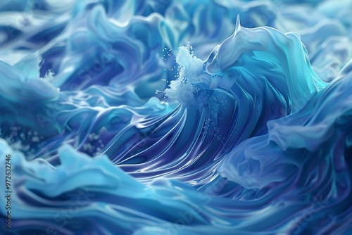 Vibrant vector waves capturing the essence of motion and energy, rendered with brilliance in realistic