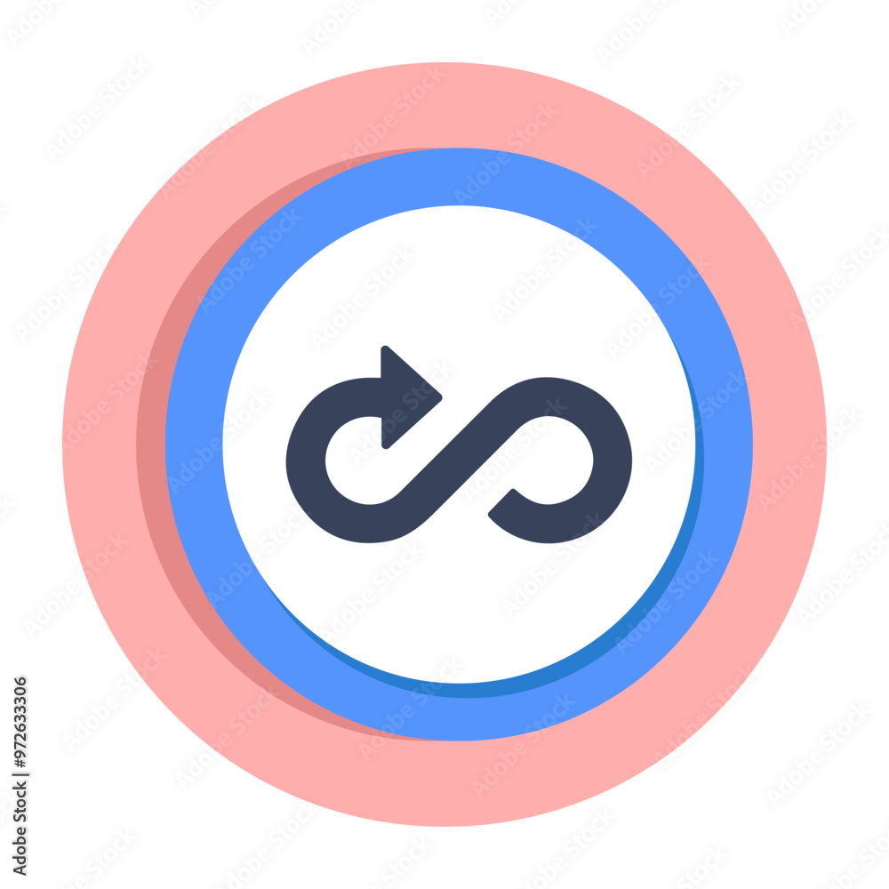 Perfect design icon of infinity arrow Perfect design icon of infinity arrow