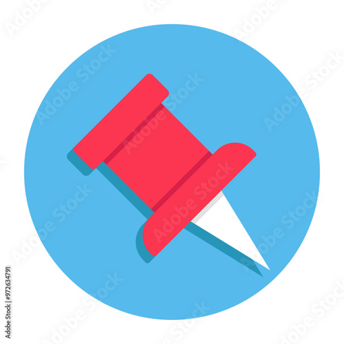 A perfect design icon of pushpin