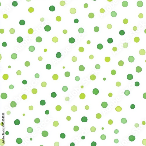 The most seamless green polka dot wallpaper you could ever look at. Watercolor seamless illustration. Color birthday confetti. Geometric child pattern.